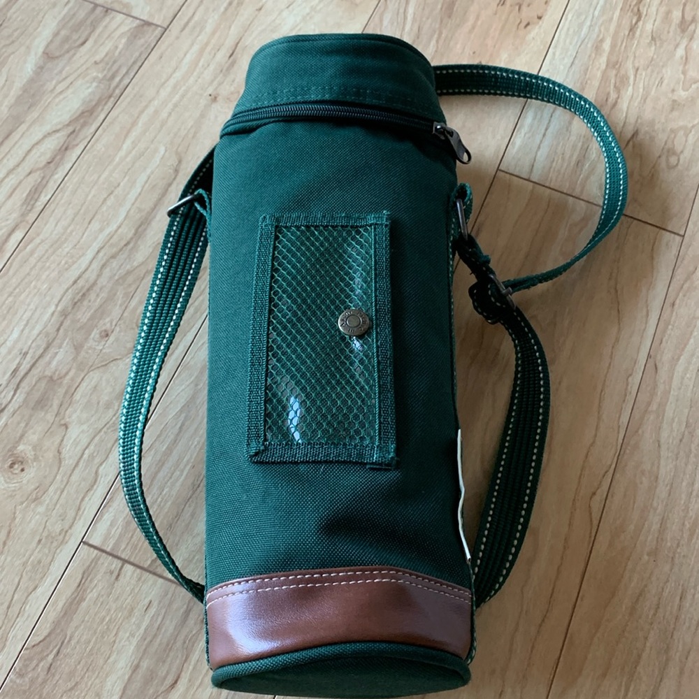 Picnic at Askot single bottle cooler tote green